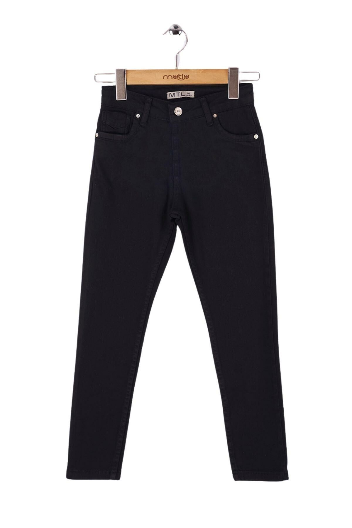 Mutlu Kids Kız Çocuk Gabardin Pantolon Siyah - 1 Yaş