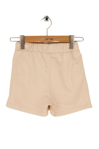Mutlu Kids Fiyonk Detaylı Kız Çocuk Bebek Gabardin Şort Etek Haki - 5 Yaş
