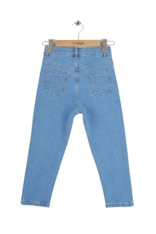 Mutlu Kids Kız Çocuk Mom Jeans BUZ MAVİ - 11 Yaş