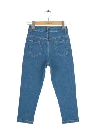 Mutlu Kids Kız Çocuk Mom Jeans YEŞİL TİNT - 11 Yaş