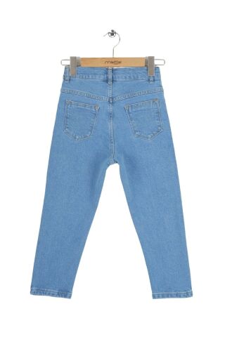 Mutlu Kids Kız Çocuk Mom Jeans BUZ MAVİ - 12 Yaş