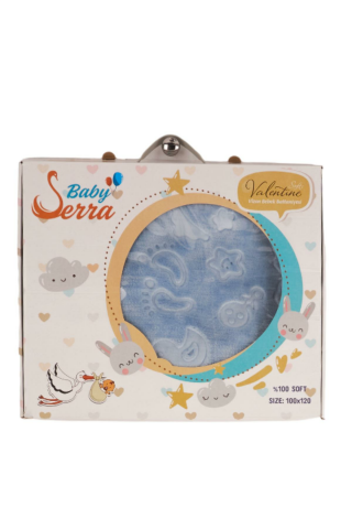Serra Home Mavi Bebek Battaniye Mavi