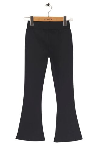 Mutlu Kids İspanyol Paça Kız Çocuk Pantolon Siyah - 6 Yaş