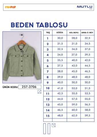 Mutlu Basic Gabardin Kız Ceket