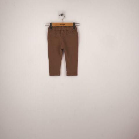 Mutlu Kids Lastikli Bel Erkek Bebek Pantolon Bej - 18-24 Ay