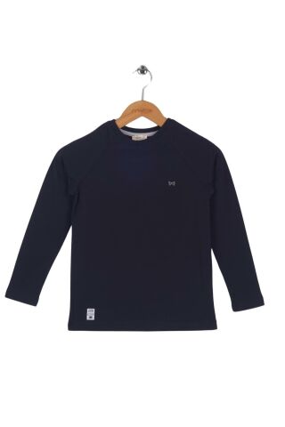 Mutlu Kids Basic Erkek Çocuk Uzun Kollu Tişört Lacivert - 15 Yaş