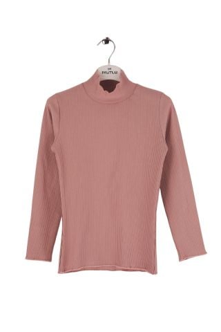 Mutlu Kids Yarım Balıkçı Kız Çocuk Body Tişört GÜL - 9 Yaş