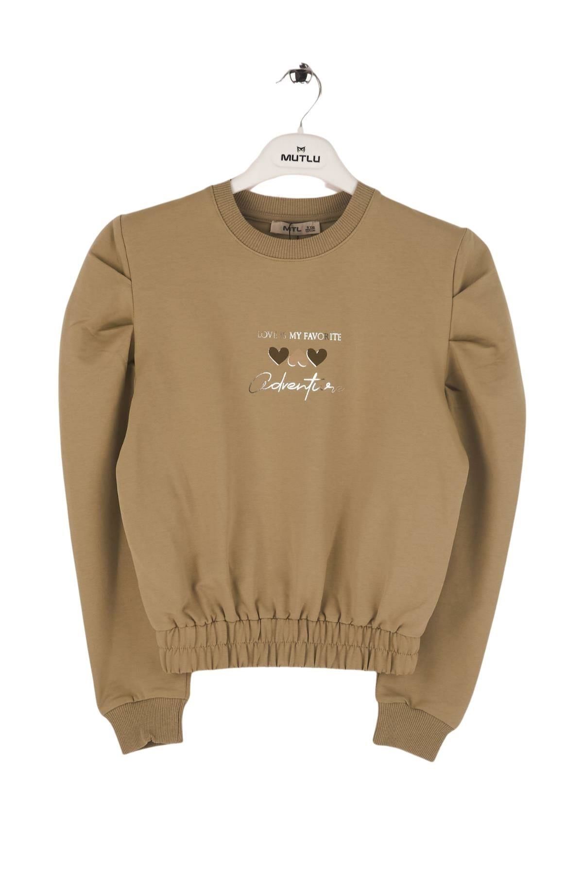 Mutlu Kids Karpuz Kol Kız Çocuk Sweatshirt Yeşil - 7 Yaş