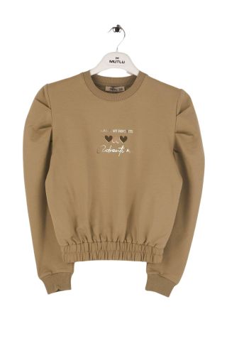 Mutlu Kids Karpuz Kol Kız Çocuk Sweatshirt Yeşil - 7 Yaş