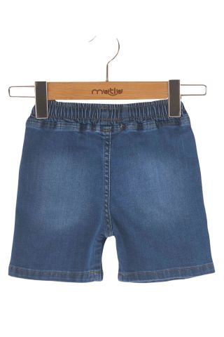 Mutlu Kids Erkek Çocuk Bebek Kot Şort ORTA MAVİ - 5 Yaş