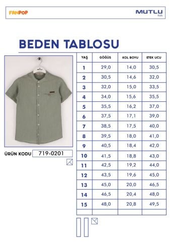 Mutlu Kids Hakim Yaka Kısa Kollu Erkek Çocuk Gömlek Beyaz - 9 Yaş