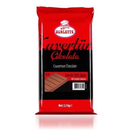 OVALETTE SÜTLÜ KUVERTUR ÇİKOLATA %36 2,5 KG