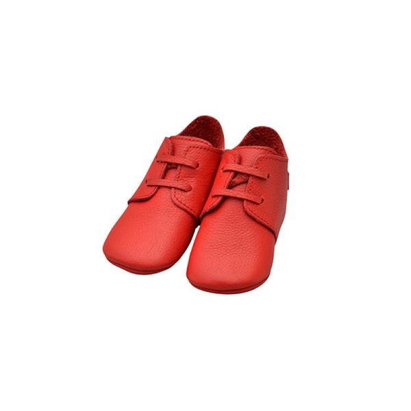 Hakiki Deri Anatomik Taban İlk Adım Ayakkabısı Kırmızı-MKN.0043