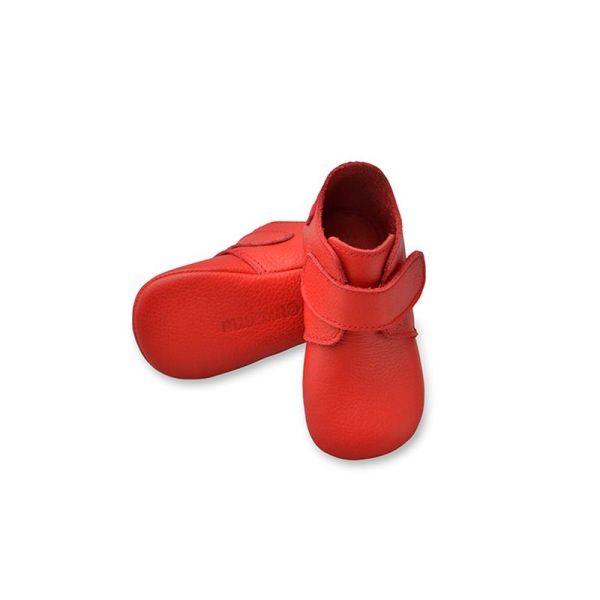 Hakiki Deri Anatomik Taban İlk Adım Ayakkabısı Kırmızı-MKN.0044