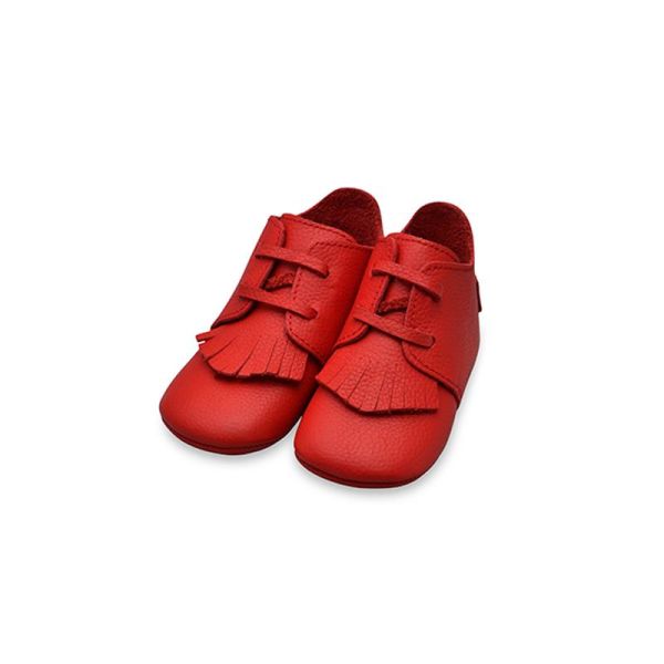 Hakiki Deri Anatomik Taban İlk Adım Ayakkabısı Kırmızı-MKN.0045