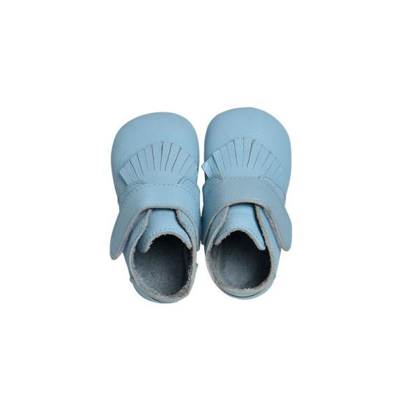 Hakiki Deri Anatomik Taban İlk Adım Ayakkabısı Bebe Mavisi-MKN.0030