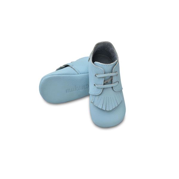Hakiki Deri Anatomik Taban İlk Adım Ayakkabısı Bebe Mavisi-MKN.0029