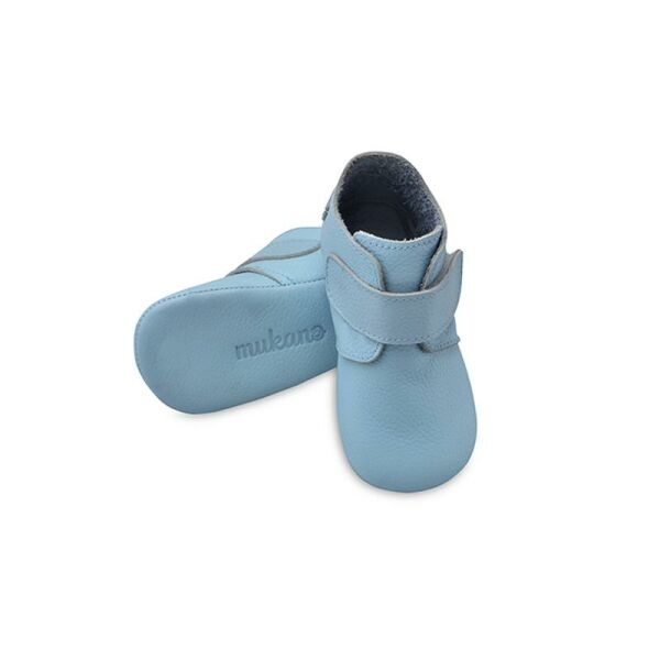 Hakiki Deri Anatomik Taban İlk Adım Ayakkabısı Bebe Mavisi-MKN.0028