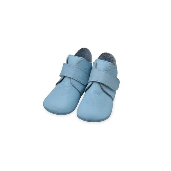 Hakiki Deri Anatomik Taban İlk Adım Ayakkabısı Bebe Mavisi-MKN.0028