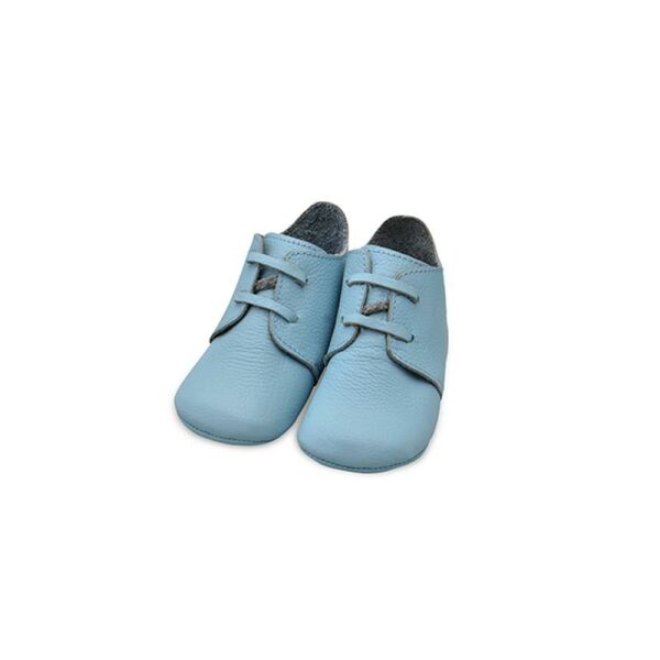 Hakiki Deri Anatomik Taban İlk Adım Ayakkabısı Bebe Mavisi-MKN.0027