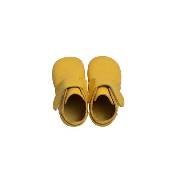 Hakiki Deri Anatomik Taban İlk Adım Ayakkabısı Sarı-MKN.0024