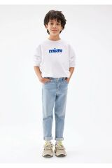 MAVİ MIAV BASKILI SWEATSHIRTS ERKEK ÇOCUK SWEATSHIRT