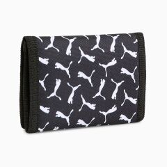 PUMA PUMA PHASE AOP WALLET BLACK-PUMA LOGO-AOP UNISEX CÜZDAN