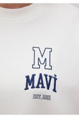 MAVİ BISIKLET YAKA SWEATSHIRT KADIN SWEATSHIRT