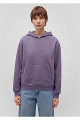 MAVİ KAPİŞONLU SWEATSHIRT KADIN BASIC