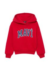 MAVİ MAVİ BASKILI KAPÜŞONLU SWEATSHIRT ERKEK ÇOCUK SWEATSHIRT