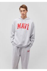 MAVİ MAVİ BASKILI SWEATSHIRT ERKEK HOODIE