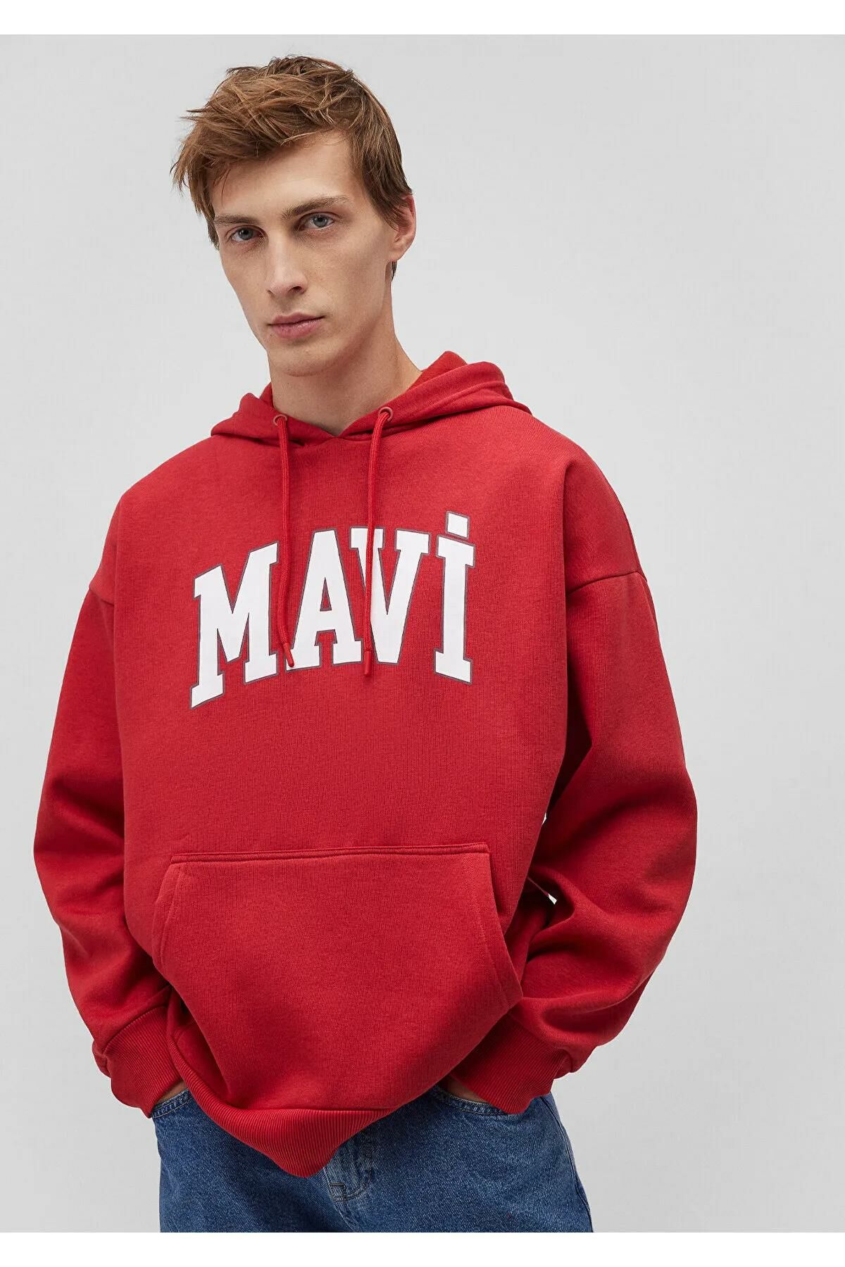 MAVİ MAVİ BASKILI SWEATSHIRT ERKEK HOODIE