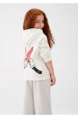 MAVİ MINNIE BASKILI KAPÜŞONLU SWEATSHIRT KIZ ÇOCUK SWEATSHIRT