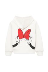 MAVİ MINNIE BASKILI KAPÜŞONLU SWEATSHIRT KIZ ÇOCUK SWEATSHIRT