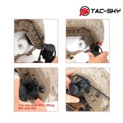 Telsiz Kulaklığı-Kask Tipi-HAKİ RAC-Model WYS0084-FG