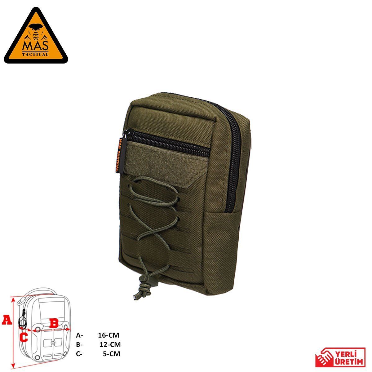 Yardımcı Cep Dikey  Haki-M    MAS-101-10-20-M