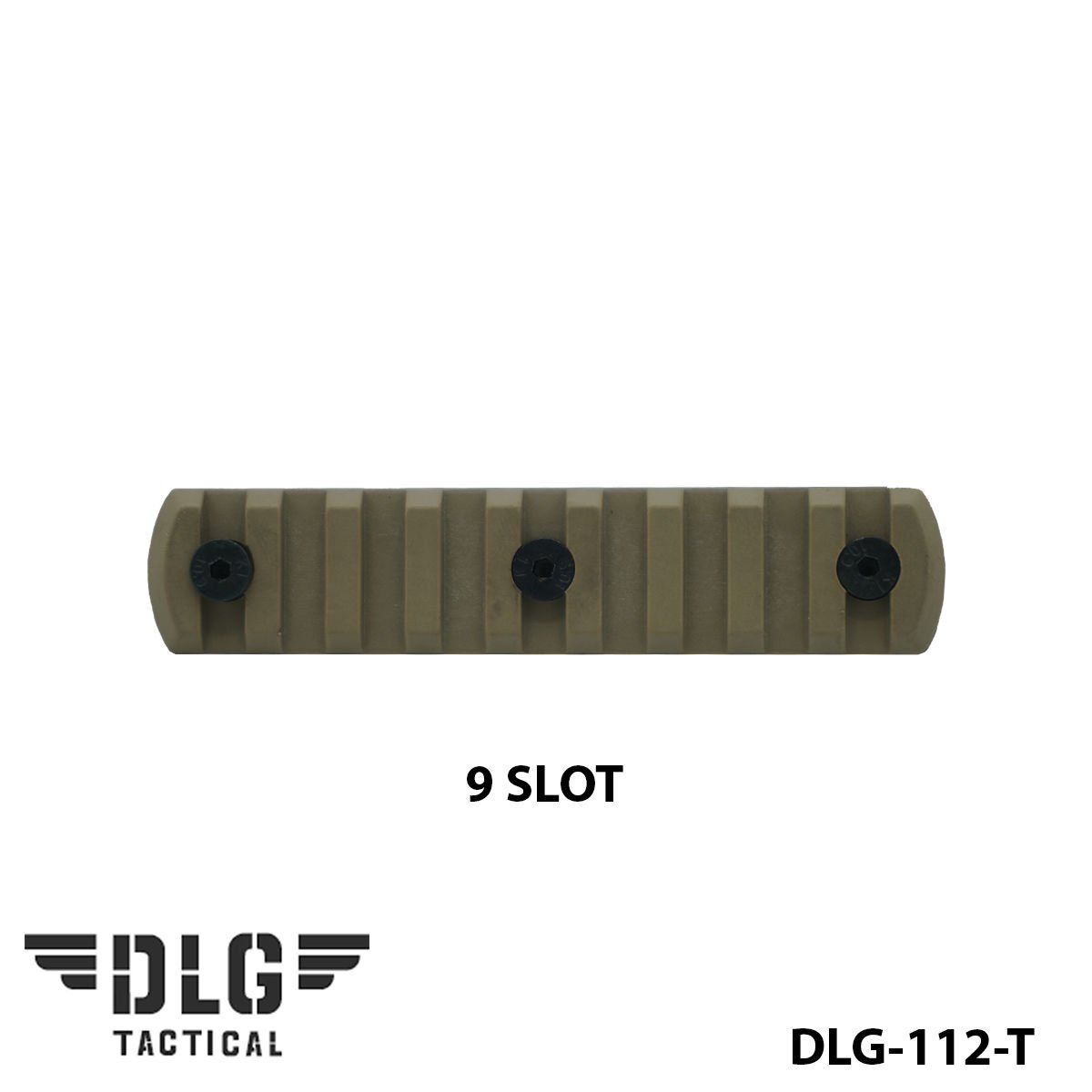 M-LOK POLYMER RAIL 9 SLOT DLG-112-T Tan