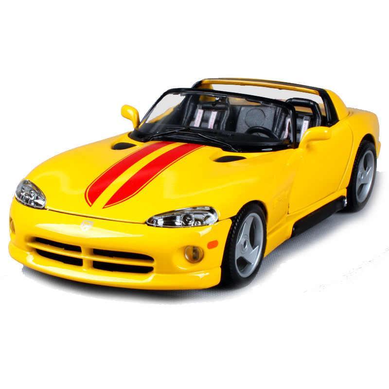 BURAGO 12024 DIECAST 1/24 DODGE VIPER RT/10-YELLOW