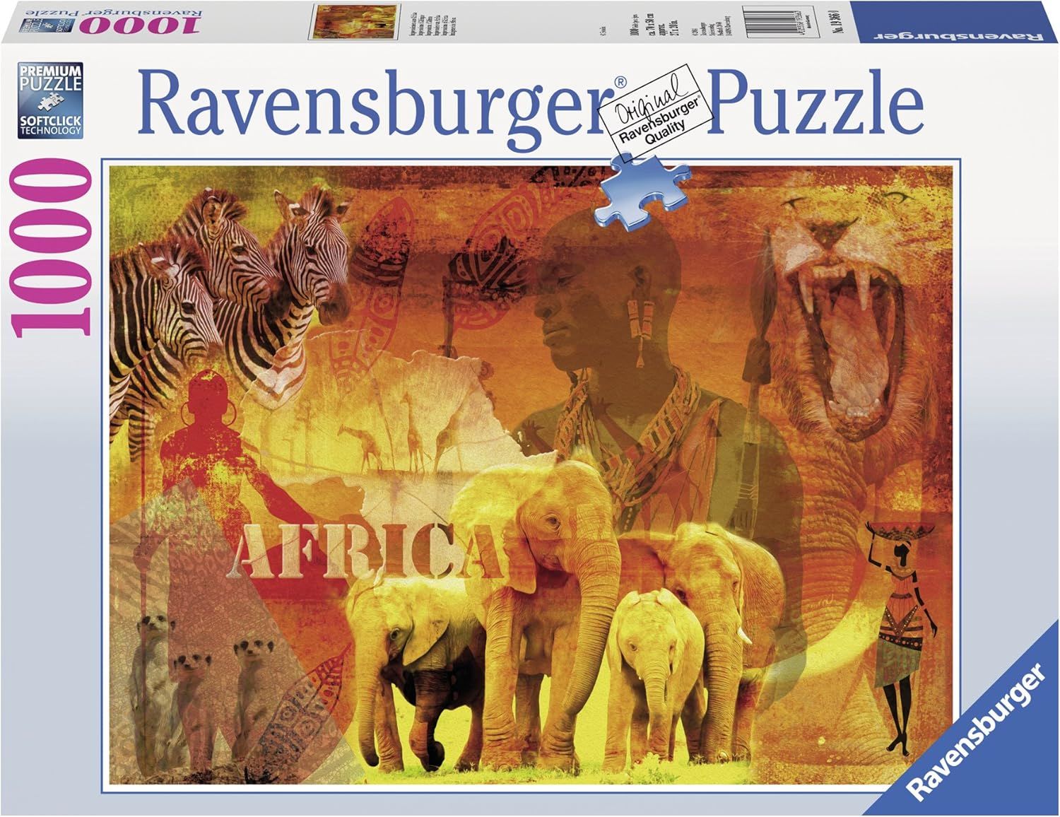 RAVENSBURGER 193660 1000 PARÇA PUZZLE AFRİKA İZLENİMLERİ