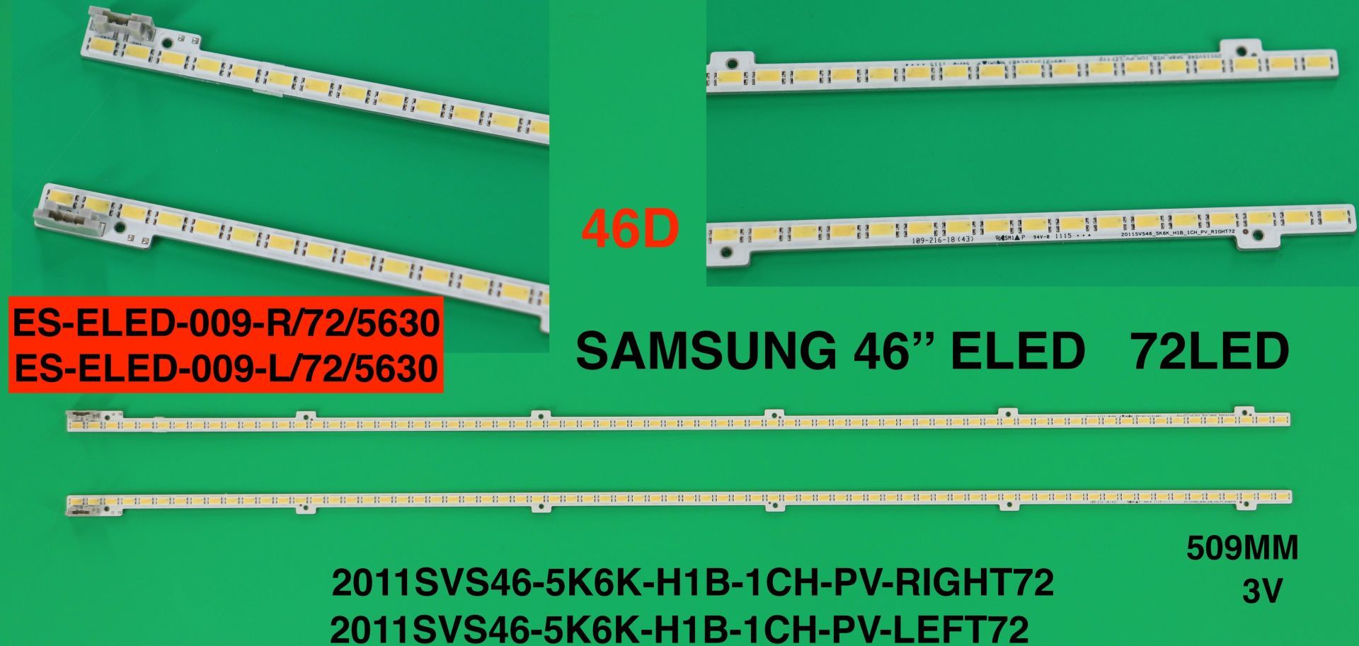 LCD LED-2107 2 Lİ ÇUBUK-UE46D5500 UE46D6000 UE46D5000 LTJ460HN01-WİNKEL