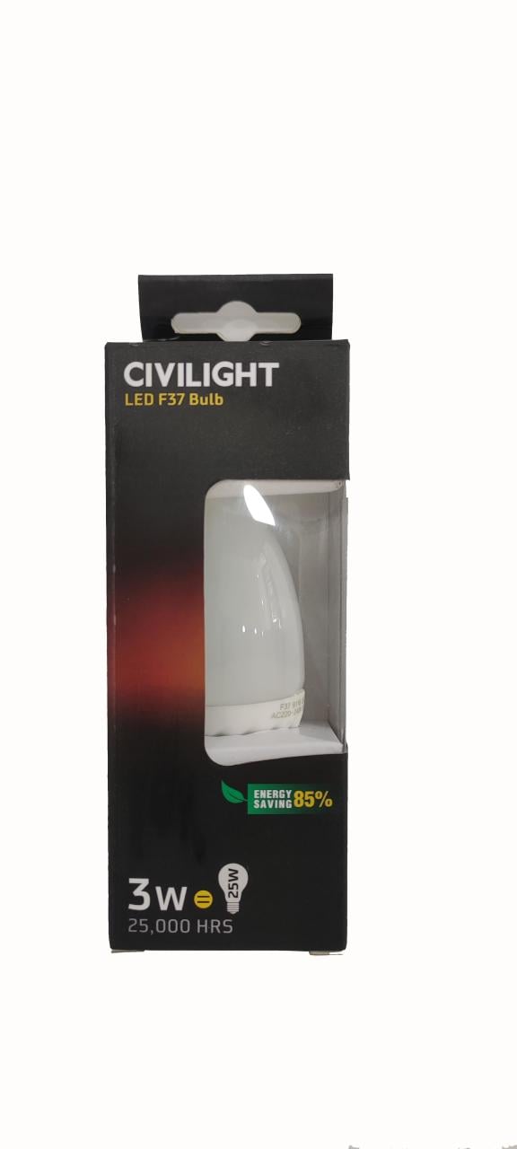 CİVİLİGHT 3W E14 2700K LED AMPUL F37 BULB