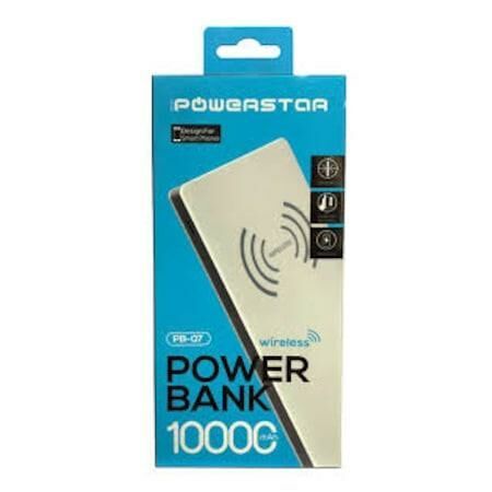 POWERBANK POWERSTAR 10000MAH  PB-07 KABLOSUZ ŞARJLI