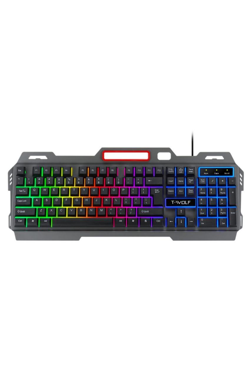 T-WOLF T16 METAL KASA USB Q RGB IŞIKLI OYUNCU KLAVYESİ