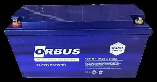 12 VOLT 150 AMPER JEL AKÜ ORBUS-ÖLÇÜLER-483*170*240 mm. -43 KG