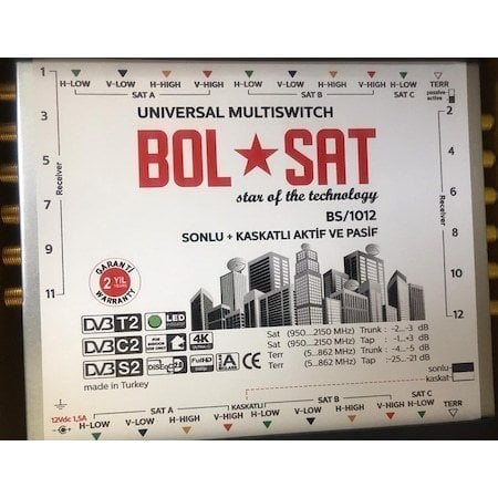 BOLSAT BS-10/12 SONLU+KASKATLI SANTRAL ADAPTÖR DAHİL