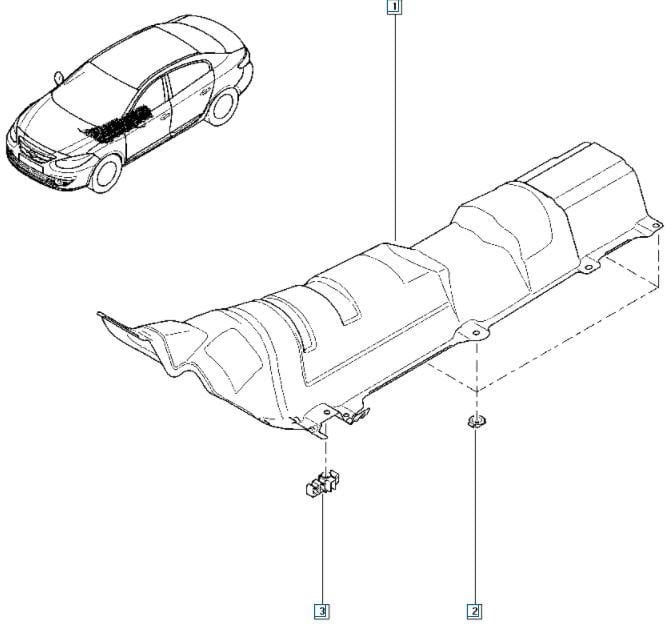 Renault Fluence Eksoz Tünel Sacı 747547493R - Renault Mais
