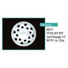 R9 - 97 - Clio 1 Jant Kapağı 13'' inc (TAKIM) 7702257907