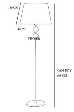 Vinner Delhi Eskitme Çift Küre Kristal Taşlı Burgulu Metal Lambader - Gold Şeritli Organize Siyah