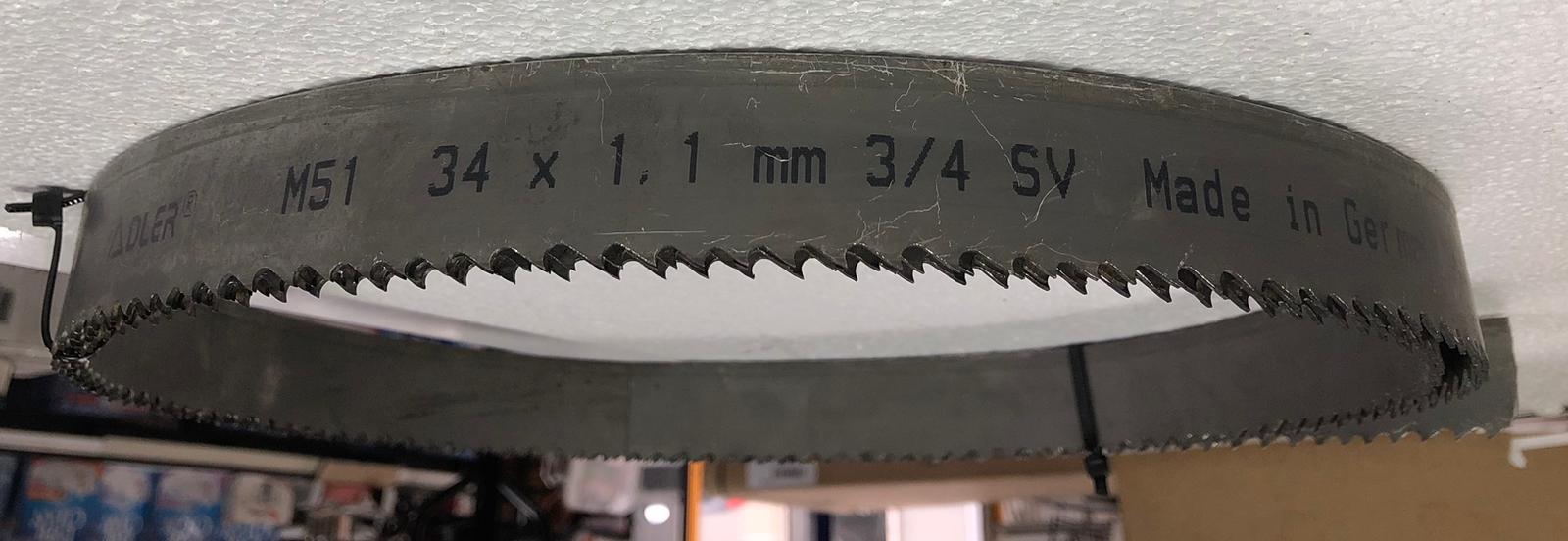Adler Bi Metal M51-34X1,1 Mm-3/4 Diş Sv Şerit Testere