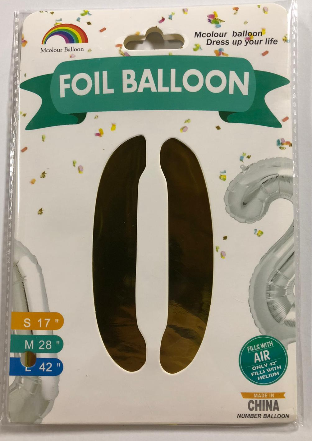 Mcolour Balloon 0 Rakam 106 cm Altın Folyo Balon